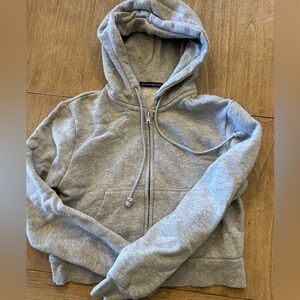Brandy Melville Heather grey cropped hoodie